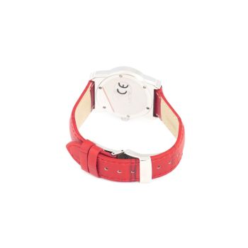 Chronotech Women's Red Leather Watch - One Size
