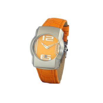 Chronotech Women's Orange Leather Watch - One Size