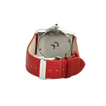 Chronotech Unisex's Red Leather Watch - One Size