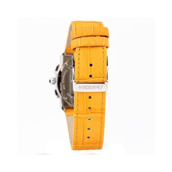 Chronotech Unisex's Orange Leather Watch - One Size