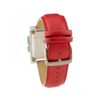 Chronotech Unisex's Red Leather Watch - One Size