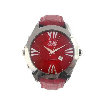 Chronotech Men's Black Leather Watch - One Size