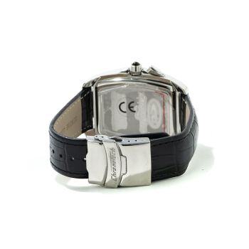 Chronotech Men's Black Leather Watch - One Size