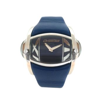 Chronotech Women's Blue Leather Watch - One Size
