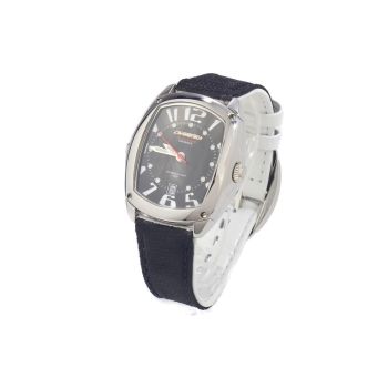Chronotech Men's Black Leather Watch - One Size