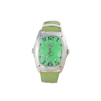 Chronotech Men's Green Leather Watch - One Size