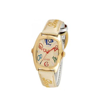 Chronotech Unisex's Gold Leather Watch - One Size