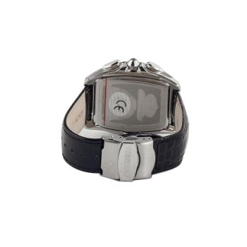 Chronotech Men's Black Leather Watch - One Size