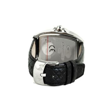 Chronotech Men's Black Leather Watch - One Size