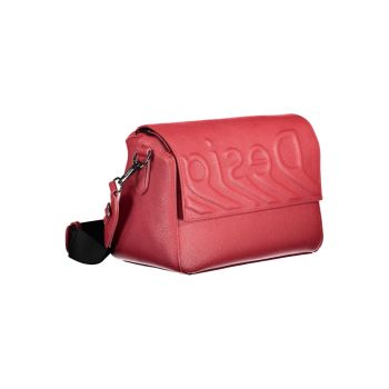 Desigual Women's Chic Red Contrasting Detail Shoulder Bag - One Size