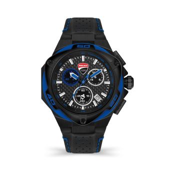 Ducati Men's Black Leather Watch - One Size