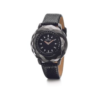 Folli Follie Women's Black Leather Watch - One Size