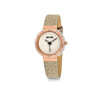 Folli Follie Women's Beige Leather Watch - One Size