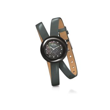 Folli Follie Women's Black Leather Watch - One Size