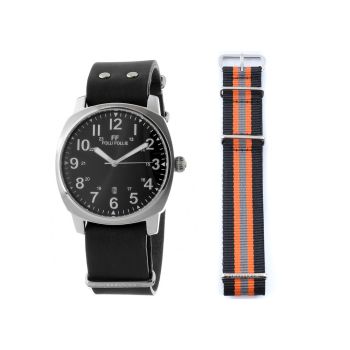 Folli Follie Men's Black Leather Watch - One Size