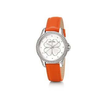Folli Follie Women's Orange Leather Watch - One Size
