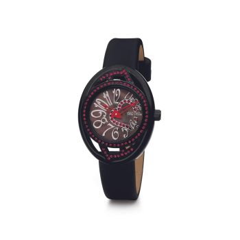 Folli Follie Women's Black Leather Watch - One Size