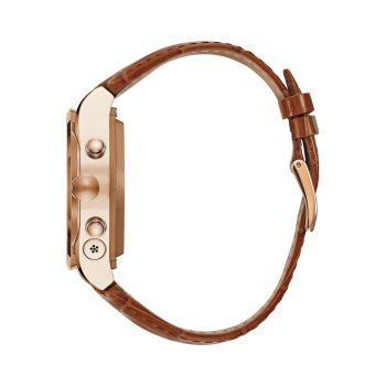 Guess Men's Brown Leather Watch - One Size