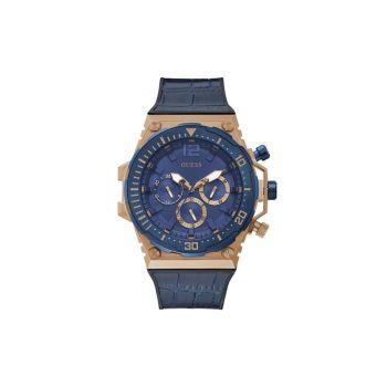 Guess Men's Blue Leather Watch - One Size
