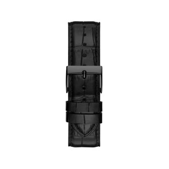 Guess Men's Black Leather Watch - One Size