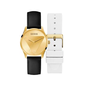 Guess Women's Black Leather Watch - One Size