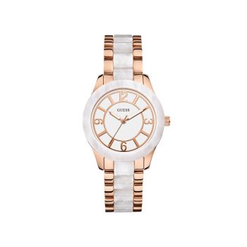 Guess Women's Pink Steel And Polycarbonate Watch - One Size