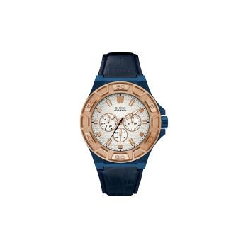 Guess Men's Blue Leather Watch - One Size