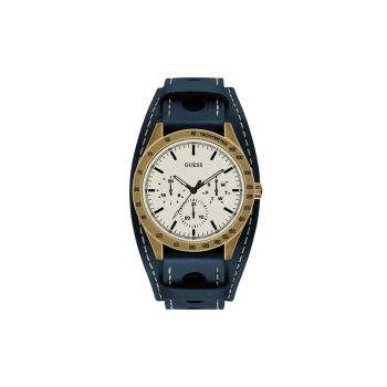 Guess Men's Blue Leather Watch - One Size