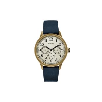Guess Men's Blue Leather Watch - One Size