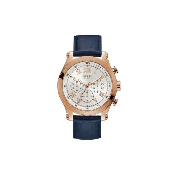 Guess Men's Blue Leather Watch - One Size