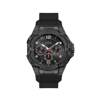 Guess Men's Black Silicone Watch - One Size