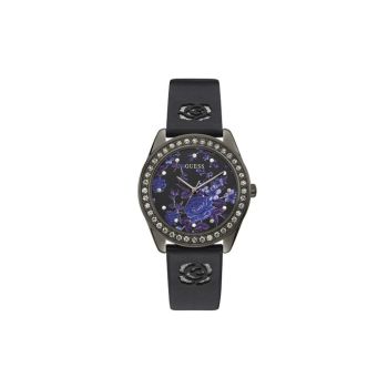 Guess Women's Black Leather Watch - One Size