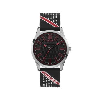 Guess Men's Black Silicone Watch - One Size