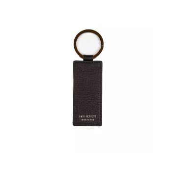 Neil Barrett Men's Sleek Black Leather Keychain for  - One Size