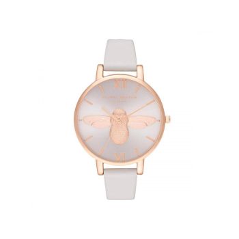 Olivia Burton Women's Beige Synthetic Leather Watch - One Size
