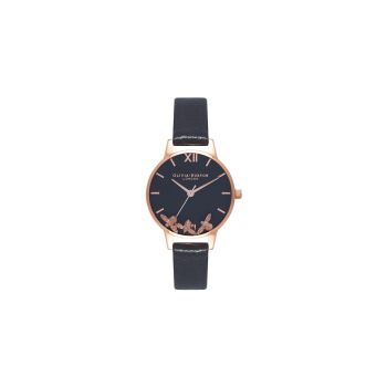 Olivia Burton Women's Black Synthetic Leather Watch - One Size
