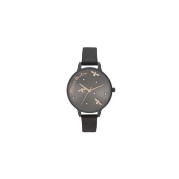 Olivia Burton Women's Black Leather Watch - One Size