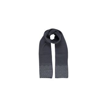 Pieces Women's Gray Polyester Scarf - One Size