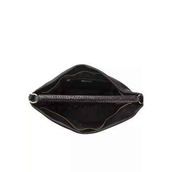 Pompei Donatella Women's Elegant Black Leather Shoulder Bag - One Size