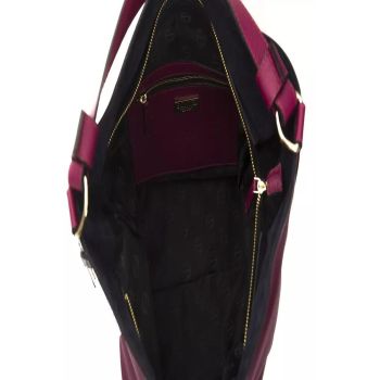Pompei Donatella Women's Elegant Burgundy Leather Shoulder Bag - One Size