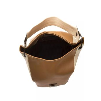 Pompei Donatella Women's Elegant Leather Shoulder Bag in Rich Brown - One Size