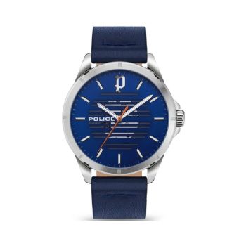 Police Men's Blue Leather Watch - One Size