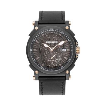 Police Men's Gray Leather Watch - One Size