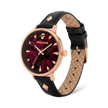Police Women's Black Leather Watch - One Size