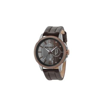 Police Men's Brown Leather Watch - One Size