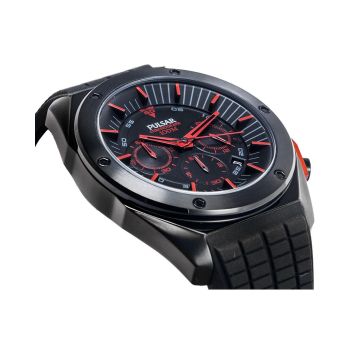 Pulsar Men's Black Rubber Watch - One Size