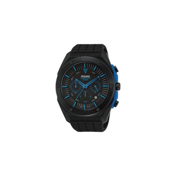 Pulsar Men's Black Rubber Watch - One Size