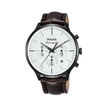 Pulsar Men's Brown Leather Watch - One Size