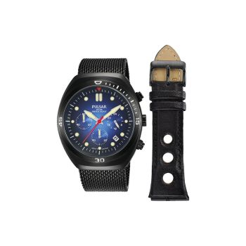 Pulsar Men's Black Steel Watch - One Size