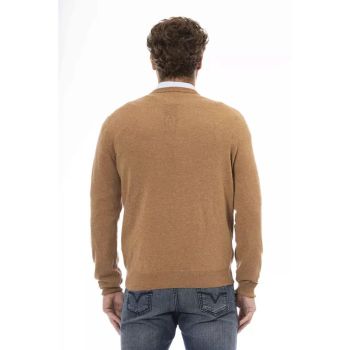 Sergio Tacchini Men's Beige Wool Sweater - M